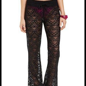 Miken Swim Women Lace Wide Leg Pants
